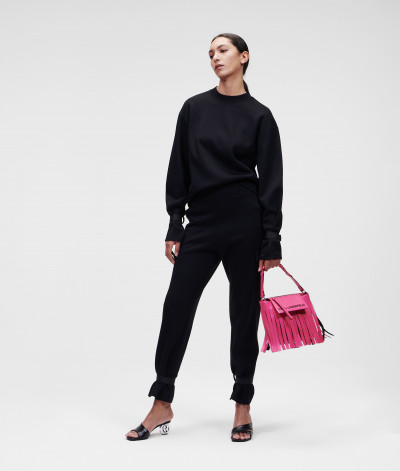 NADRÁG KARL LAGERFELD JERSEY PANTS W/ TIE CUFFS - Kép 2