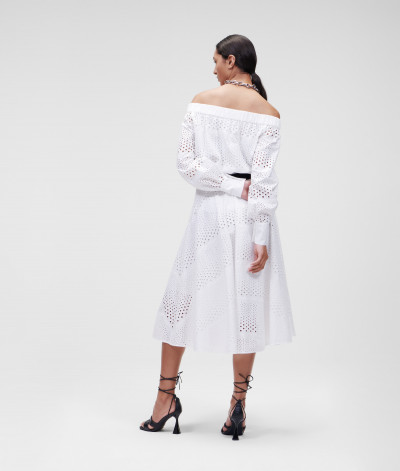 SUKNĚ KARL LAGERFELD BRODERIE ANGLAISE SKIRT - Fotografie č. 3