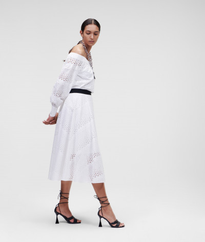 SUKNĚ KARL LAGERFELD BRODERIE ANGLAISE SKIRT - Fotografie č. 2