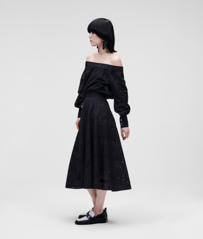 SUKNĚ KARL LAGERFELD BRODERIE ANGLAISE SKIRT - Fotografie č. 2
