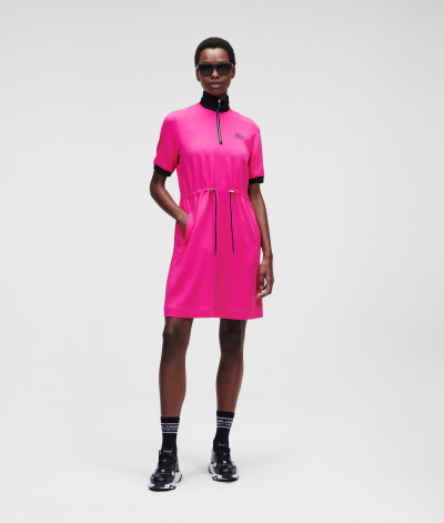 RUHA KARL LAGERFELD CADY DRESS W/ DRAWCORD WAIST - Kép 1