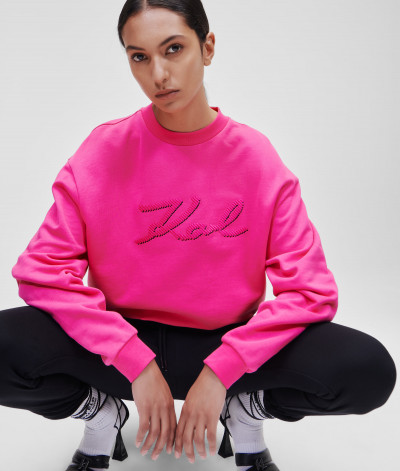 MIKINA KARL LAGERFELD LOGO BLOUSON SWEATSHIRT - Fotografie č. 1