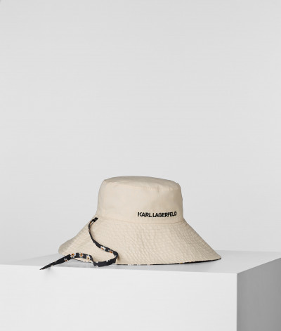 KALAP KARL LAGERFELD K/FLORAL LONG BRIM REV HAT - Kép 1
