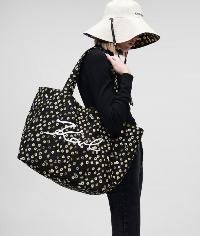 KALAP KARL LAGERFELD K/FLORAL LONG BRIM REV HAT - Kép 2