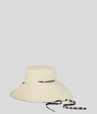 KALAP KARL LAGERFELD K/FLORAL LONG BRIM REV HAT - Kép 6