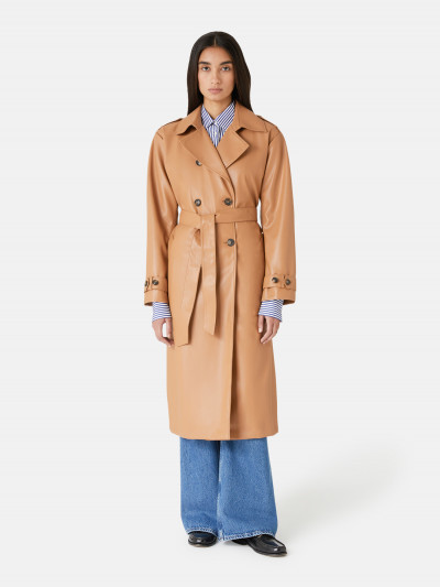 KABÁT TRUSSARDI TRENCH SOFT FAKE LEATHER - Fotografia č. 1