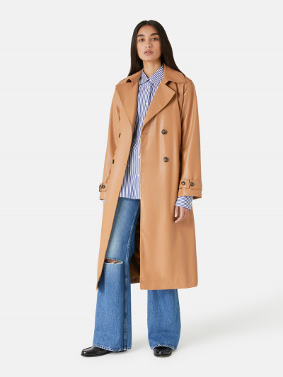 KABÁT TRUSSARDI TRENCH SOFT FAKE LEATHER - Kép 3