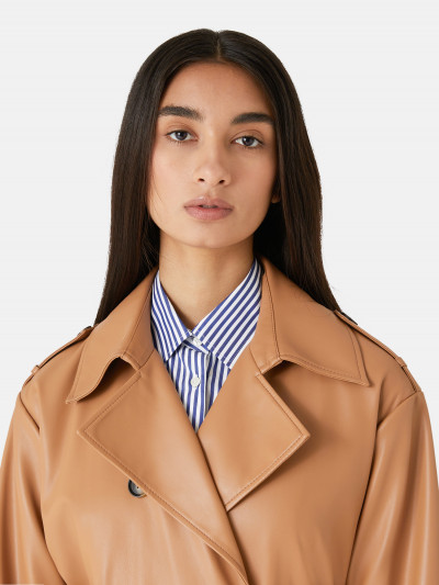 KABÁT TRUSSARDI TRENCH SOFT FAKE LEATHER - Fotografia č. 4