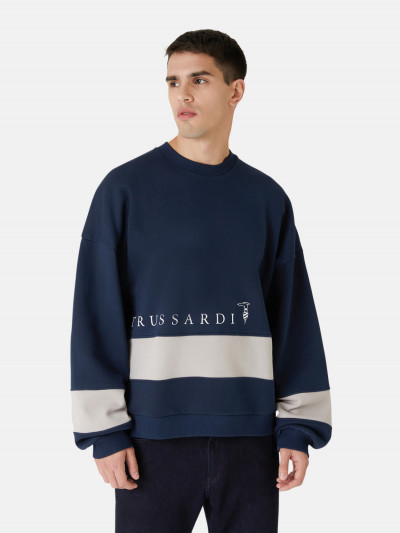 MELEGÍTŐ FELSŐ TRUSSARDI SWEATSHIRT COTTON BRUSHED FLEECE - Kép 1