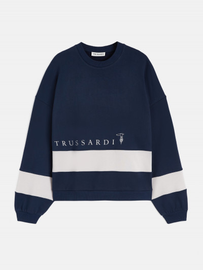 MELEGÍTŐ FELSŐ TRUSSARDI SWEATSHIRT COTTON BRUSHED FLEECE - Kép 5