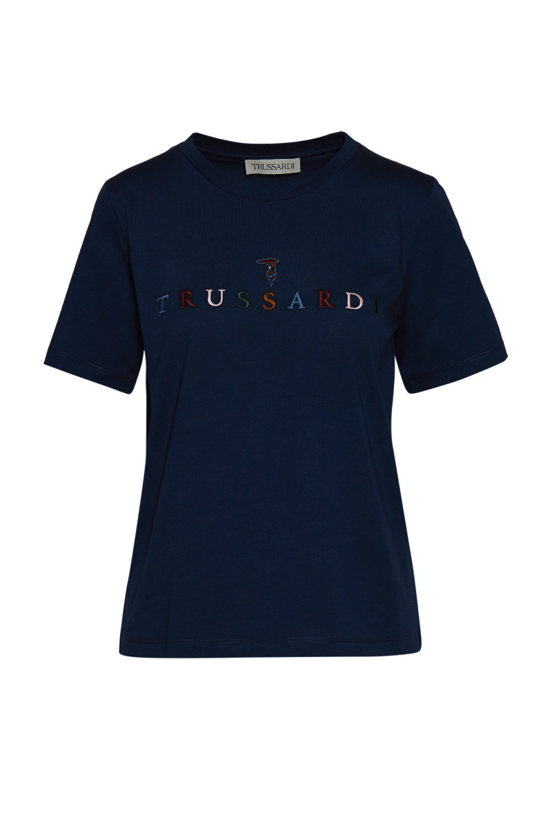 Trussardi Action Beige Cotton Men T-Shirt