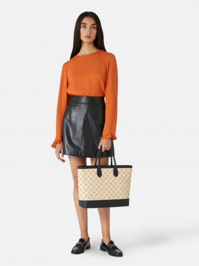 TÁSKA TRUSSARDI CLAVEL WEEKENDER MD FULL GRAIN MONOGRAM PRINT - Kép 2