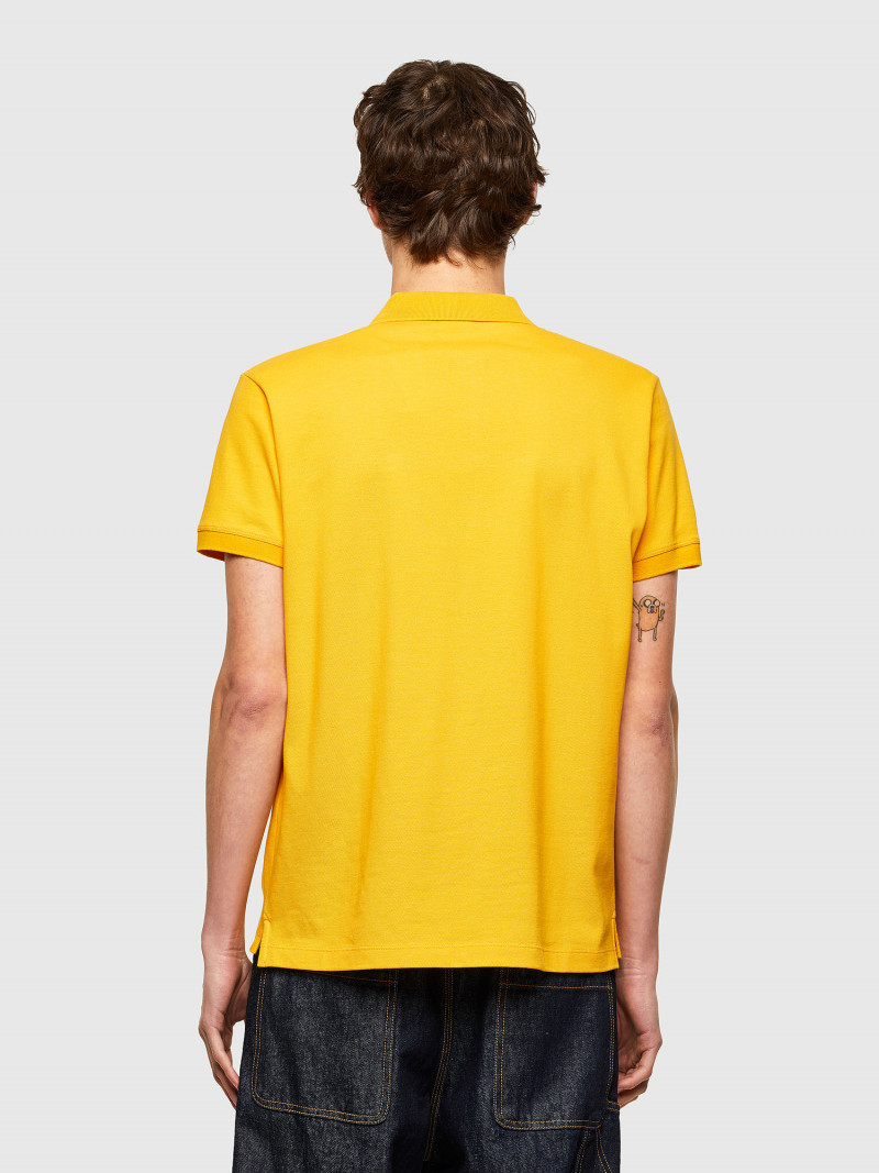 Diesel Weet Split Polo Uomo In Piquet Di Cotone - Vestibilità Regolare Con Spacchi Laterali E Stampa Logo