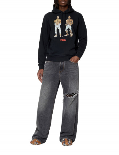 MIKINA DIESEL PR-S-GINN-HOOD-P1 SWEAT-SHIRT - Fotografia č. 4