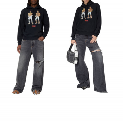 MIKINA DIESEL PR-S-GINN-HOOD-P1 SWEAT-SHIRT - Fotografia č. 1