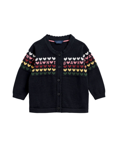 SVETER GANT D1. HEART KNITTED CARDIGAN - Fotografia č. 1