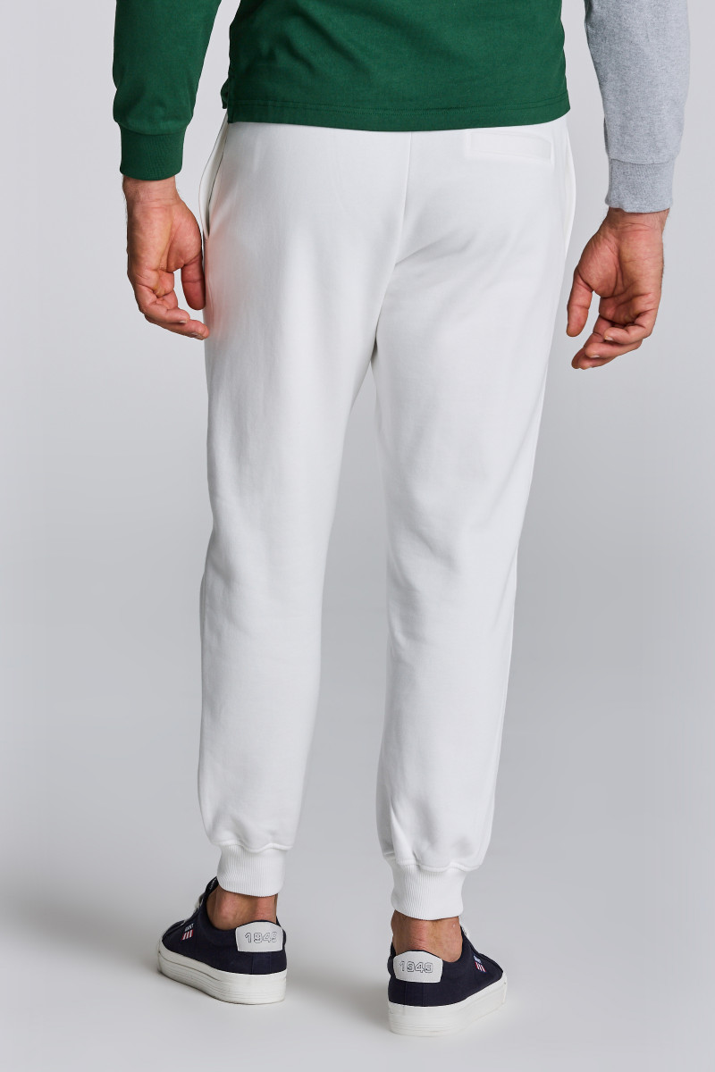 GANT Reg Tonal Shield Sweat Pants - Pantaloni Della Tuta Eleganti Per Uomo, Vestibilità Normale, Logo Ricamato, Grigio