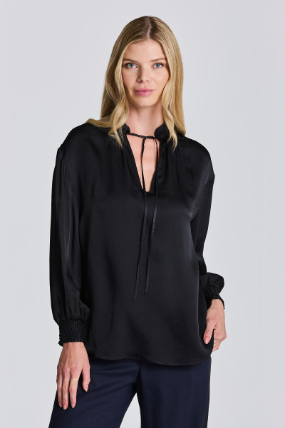 HALENKA GANT D1. STAND COLLAR POP OVER BLOUSE - Fotografie č. 1