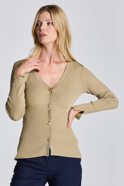 SVETER GANT D2. RIB CARDIGAN TOP - Fotografia č. 1