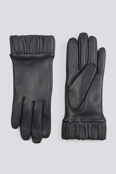 RUKAVICE GANT D1. LEATHER GLOVES GATHERED CUFFS - Fotografie č. 1