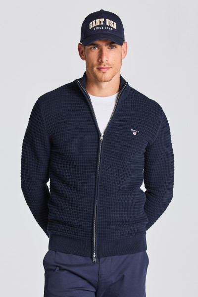 PULÓVER GANT D1. COTTON TEXTURE FULLZIP - Kép 1