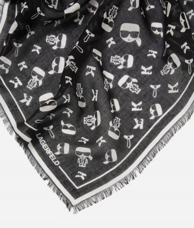 SÁL KARL LAGERFELD K/IKONIK AOP SCARF - Kép 2