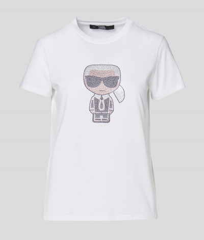 PÓLÓ KARL LAGERFELD IKONIK RHINESTONE KARL T-SHIRT - Kép 6