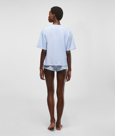 PYŽAMO - SET KARL LAGERFELD IKONIK LOGO SHORT & TEE SET - Fotografie č. 2