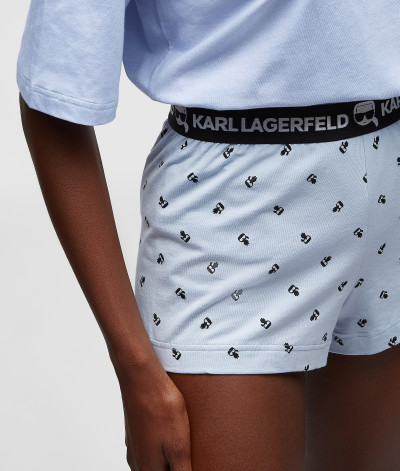 PYŽAMO - SET KARL LAGERFELD IKONIK LOGO SHORT & TEE SET - Fotografie č. 4