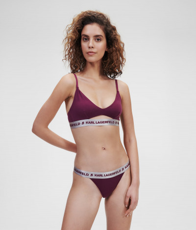 SPODNÍ PRÁDLO KARL LAGERFELD METALLIC PEEPHOLE LOGO BRA - Fotografie č. 2