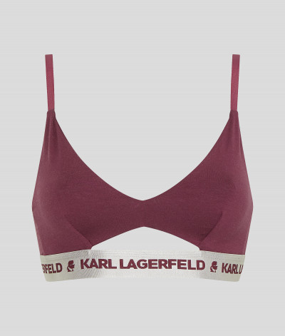 SPODNÍ PRÁDLO KARL LAGERFELD METALLIC PEEPHOLE LOGO BRA - Fotografie č. 1