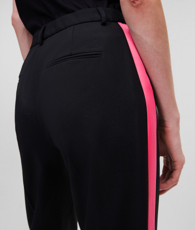 NADRÁG KARL LAGERFELD SATIN PANEL TAILORED PANTS - Kép 5