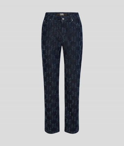 DŽÍNY KARL LAGERFELD KL PUNCHED GF DENIM PANTS - Fotografie č. 8