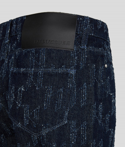 DŽÍNY KARL LAGERFELD KL PUNCHED GF DENIM PANTS - Fotografie č. 7