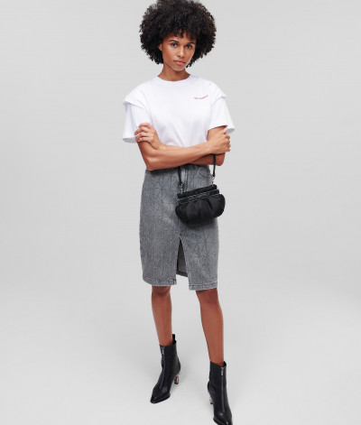 SUKŇA KARL LAGERFELD K/SPARKLE DENIM SKIRT - Fotografia č. 4
