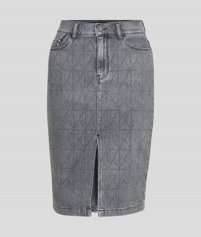 SUKŇA KARL LAGERFELD K/SPARKLE DENIM SKIRT - Fotografia č. 8