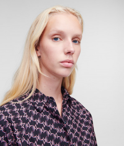 RUHA KARL LAGERFELD MONOGRAM PRINTED POPLIN DRESS - Kép 5