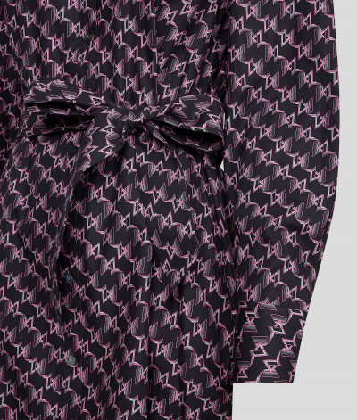 RUHA KARL LAGERFELD MONOGRAM PRINTED POPLIN DRESS - Kép 7
