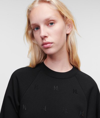 ŠATY KARL LAGERFELD MONOGRAM RHINESTONE SWEATDRESS - Fotografia č. 5
