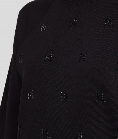 ŠATY KARL LAGERFELD MONOGRAM RHINESTONE SWEATDRESS - Fotografia č. 6