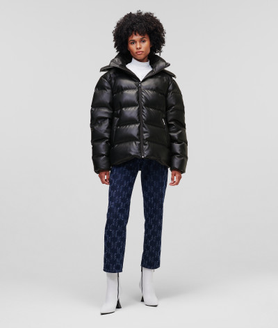 BUNDA KARL LAGERFELD UNISEX FAUX LEATHER DOWN JKT - Fotografie č. 3