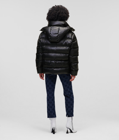 BUNDA KARL LAGERFELD UNISEX FAUX LEATHER DOWN JKT - Fotografie č. 6