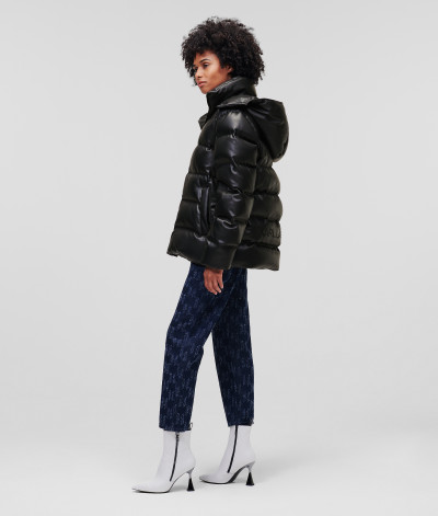 BUNDA KARL LAGERFELD UNISEX FAUX LEATHER DOWN JKT - Fotografie č. 4