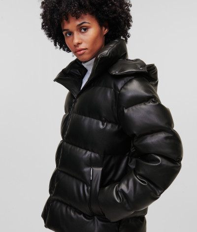 BUNDA KARL LAGERFELD UNISEX FAUX LEATHER DOWN JKT - Fotografie č. 7