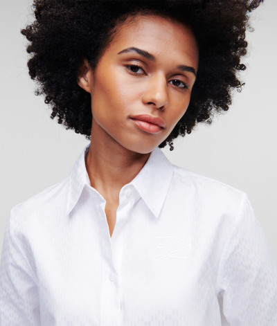 KOŠILE KARL LAGERFELD JACQUARD MONOGRAM SHIRT - Fotografie č. 5