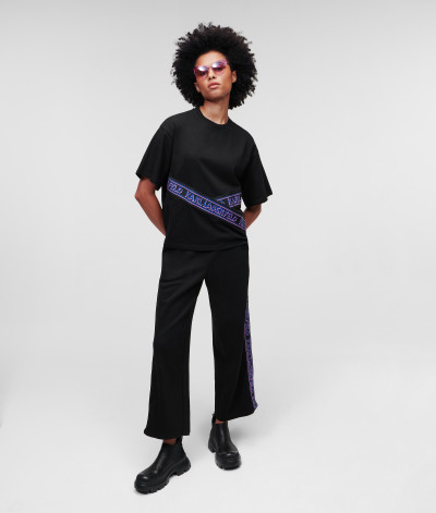 PÓLÓ KARL LAGERFELD LOGO TAPE T-SHIRT - Kép 4