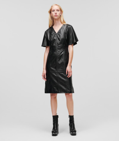 ŠATY KARL LAGERFELD LEATHER DRESS - Fotografia č. 1