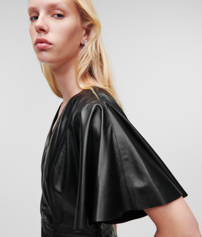 ŠATY KARL LAGERFELD LEATHER DRESS - Fotografia č. 5