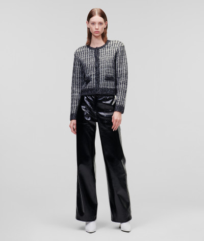 SVETR KARL LAGERFELD BOUCLE KNIT CARDIGAN - Fotografie č. 1