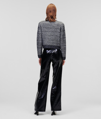 SVETR KARL LAGERFELD BOUCLE KNIT CARDIGAN - Fotografie č. 3